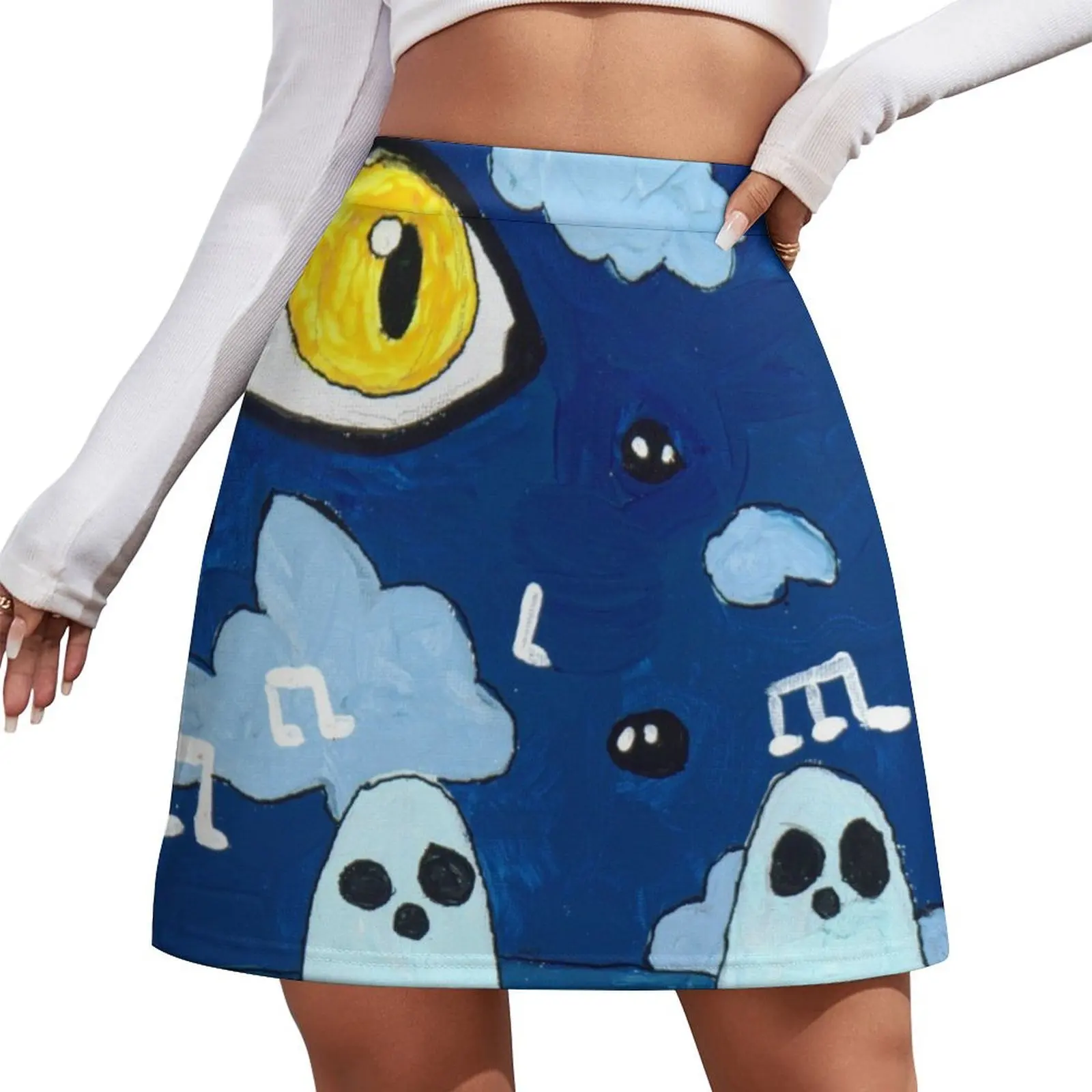 singing ghosts Mini Skirt luxury women skirts night club outfits luxury designer clothing women Clothing