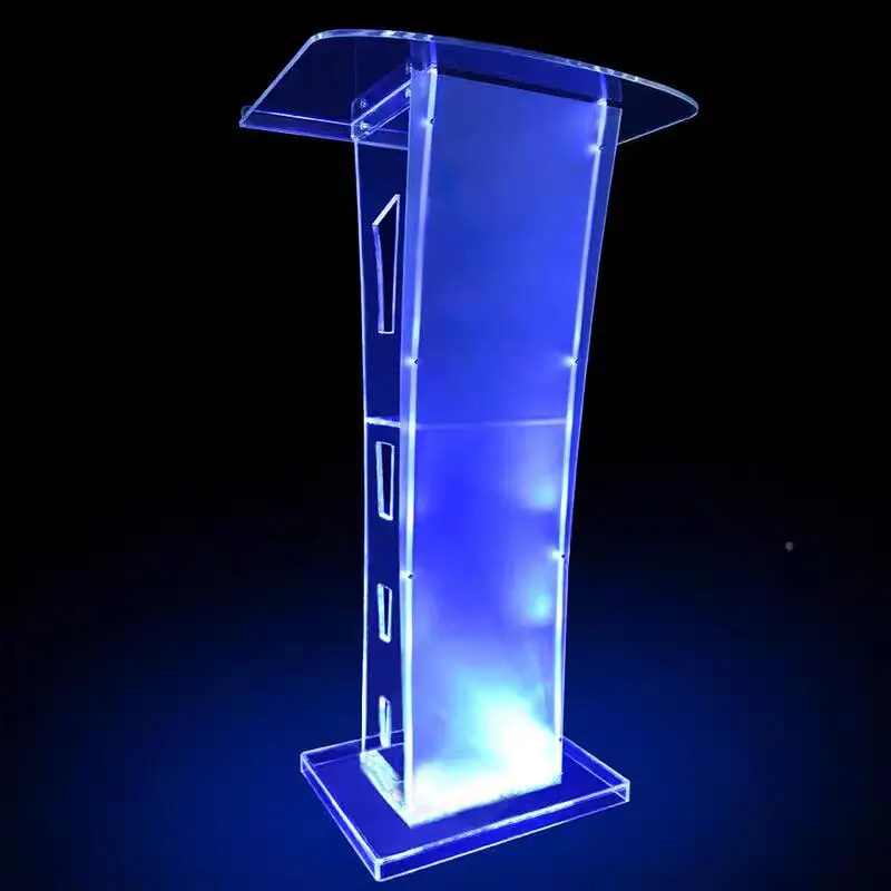 Removable Hosting Stage Acrylic Podium Welcome Stage Podium Conference Stage Colorful Discoloration Signing Stage