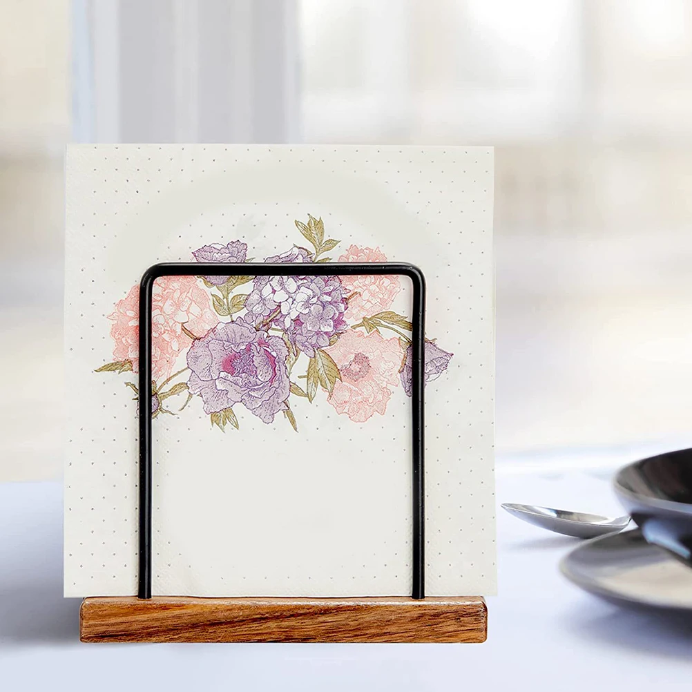 

Подставка-органайзер для салфеток, железная деревянная, практичная, уникальный подарок, домашняя вечеринка, ресторан, бар, отель, настольный держатель для салфеток