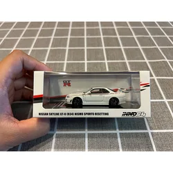 Inno 1:64 Nissan skyline GT-R (r34) nismo branco Collection  die-cast alloy car decoration model toys