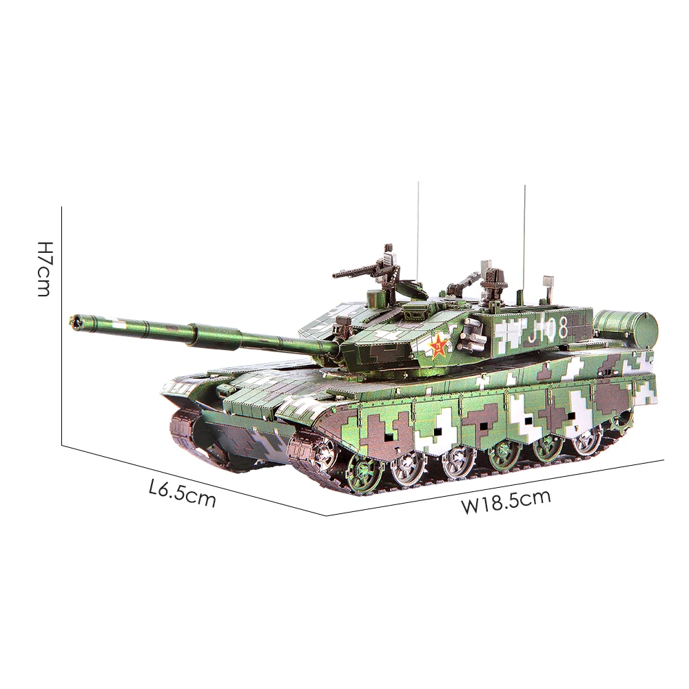 Piececool 3d Metal Puzzles Battle Tank Model Kits DIY for Adult Brain Teaser Toys Birthday Gifts