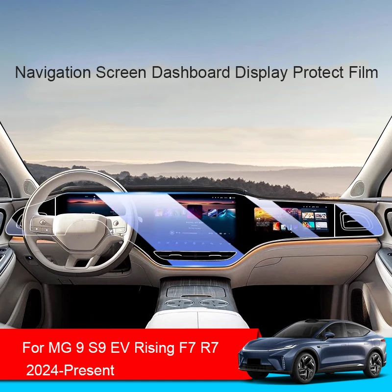 

Автомобильный GPS-навигатор, защитная закаленная пленка для экрана для MG9 S9 EV Rising F7 R7 2024-настоящее время, наклейка на приборную панель, автоаксессуар