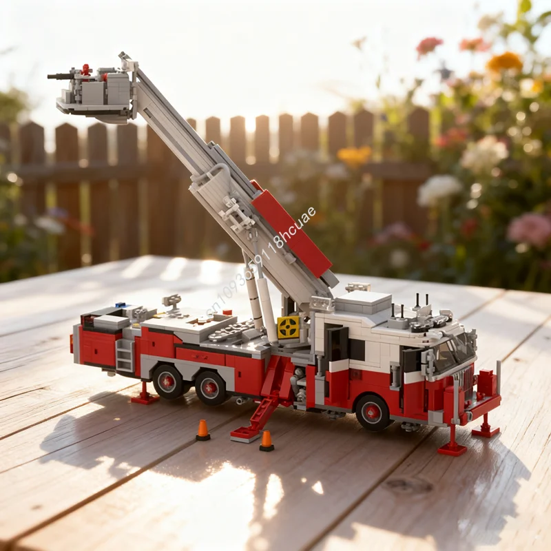 

1365pcs MOC FDNY New York Tower Ladder Hell s Model Building toy blocks Architecture DIY Christmas gift creative idea Brick