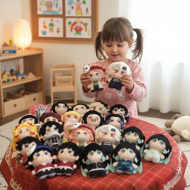 66 Styles 10cm Demon Slayer Anime Nezuko Giyu Tomioka Kokushibo Plush Fill Doll Kawaii Doll Toy Desktop Decoration Festival Gift