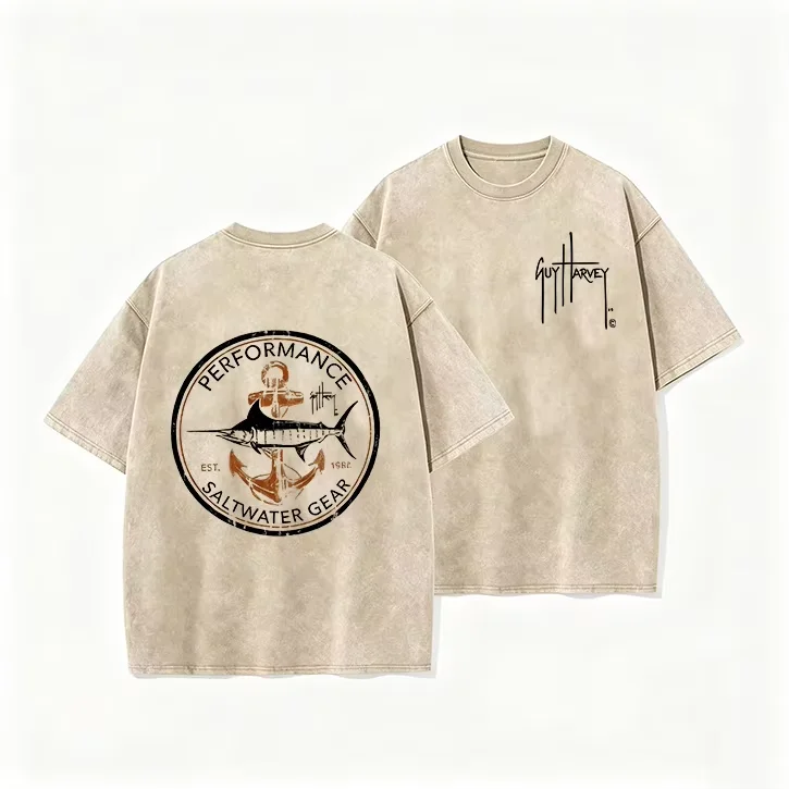 Gewaschenes Baumwoll-Kurzarm-T-Shirt für Herren | Vintage Washed Loose Fit T-Shirt High Street Sommer-Tops Streetwear Hip-Hop-Stil – Detail 7