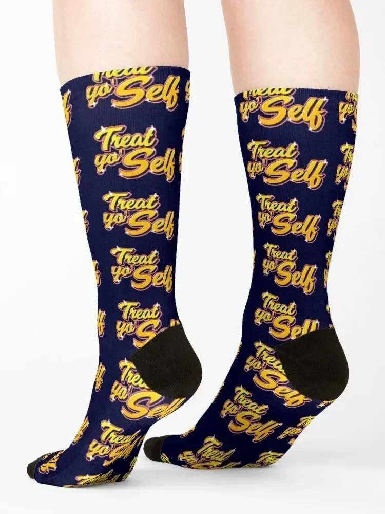 Treat yo self Socks winter thermal floor funny sock essential Socks For Men Women's