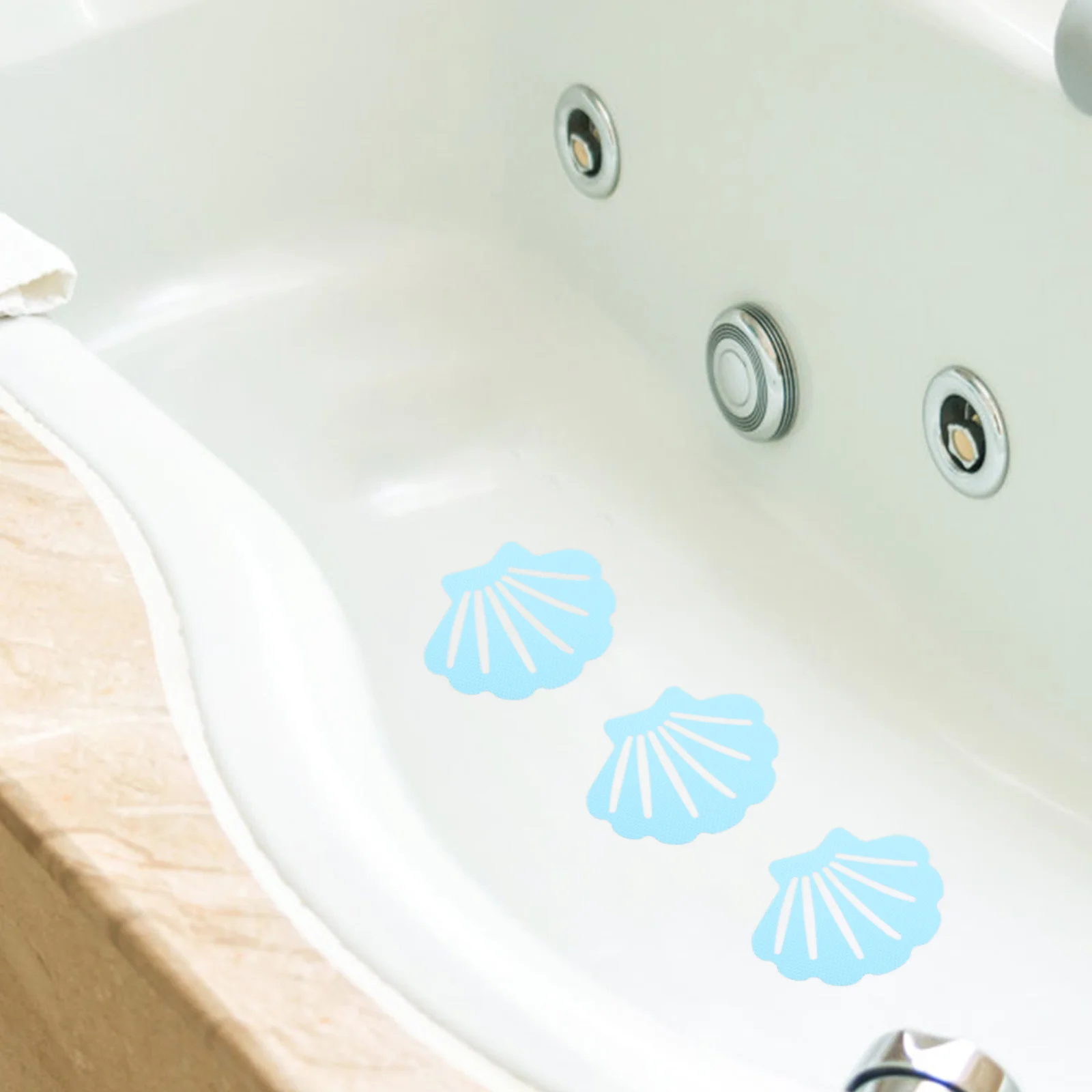 

12Pcs Shell Shape Bathtub Anti-Slip Stickers Self-Adhesive Bathroom Shower Non-Skid Strip Decals Safety Floor Protection