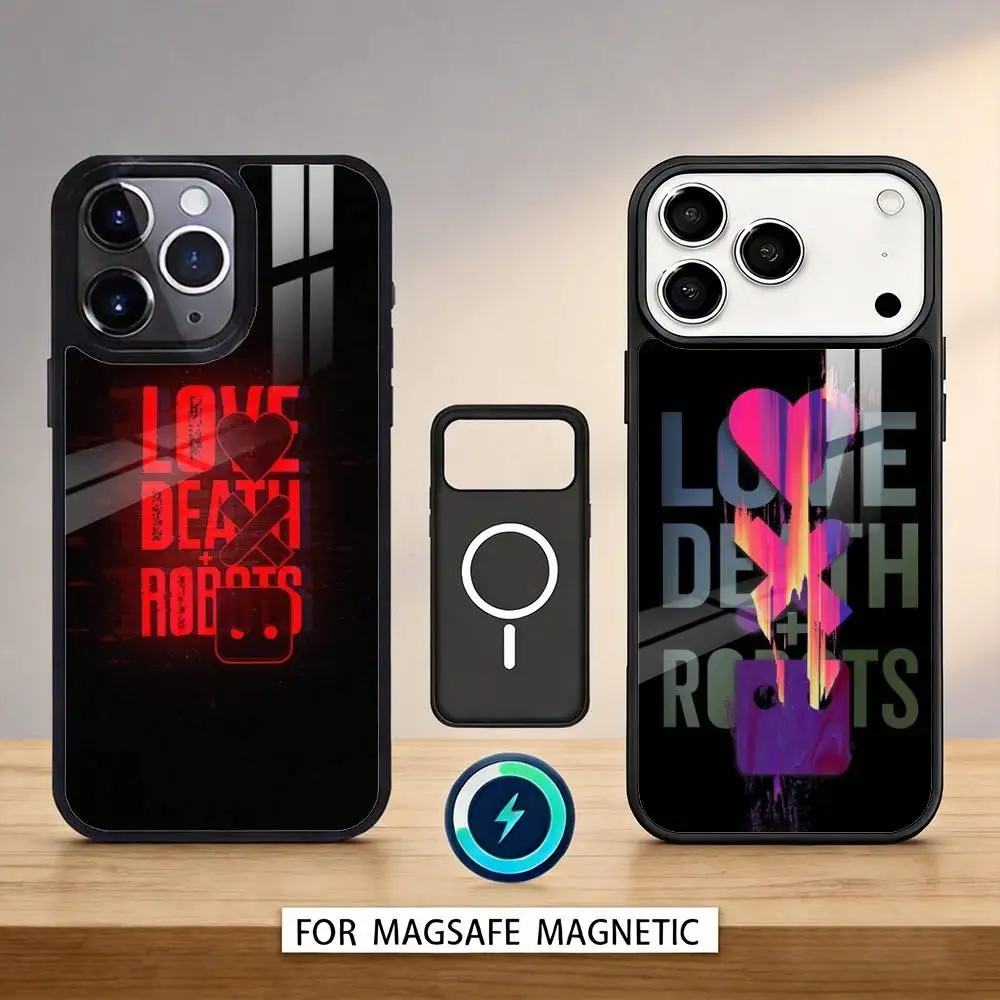 

Love Death And Robots Phone Case For iPhone17,16,15,14,13,12,Pro,Max,Magnetic For Magsafe Wireless Charging
