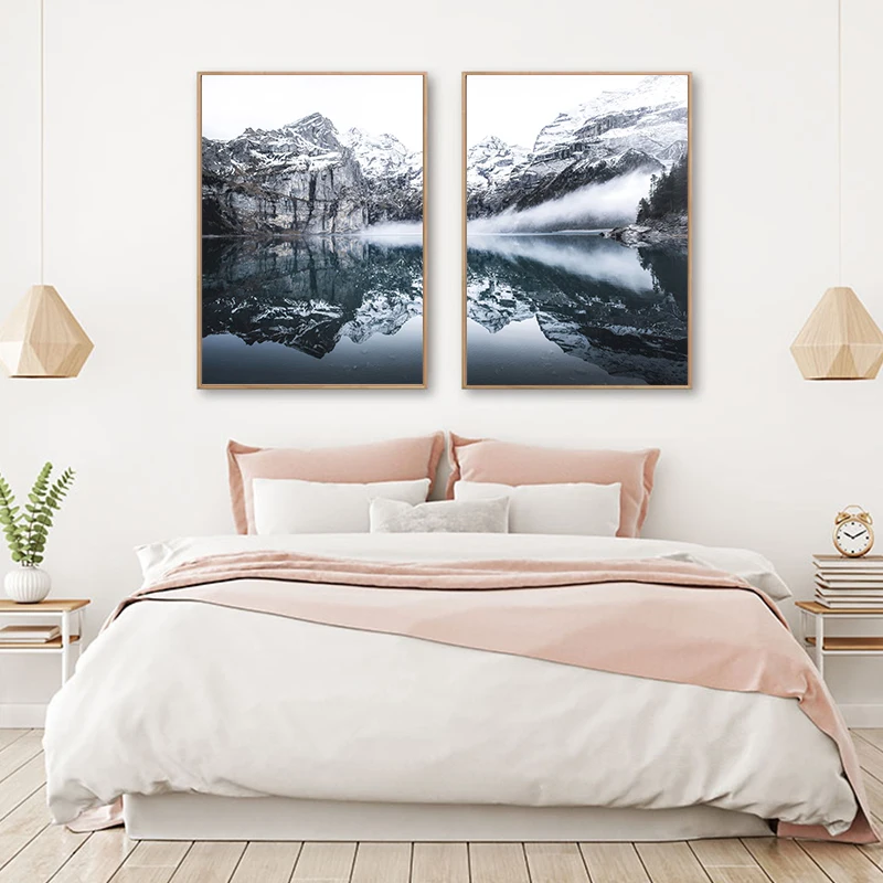 

2Pcs/Set Natural Landscape Art Wall Decorative Paintings, Canvas Posters, Pictures, Modern Living Room and Home Decoration