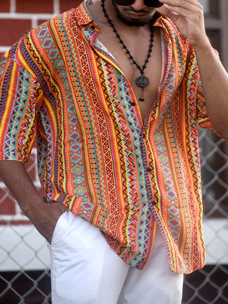 Party Luxury Shirts For Men Social Shirts Summer Slim Tops Lapel Button Tee 5XL Fashion Blouse Male Designer Clothing