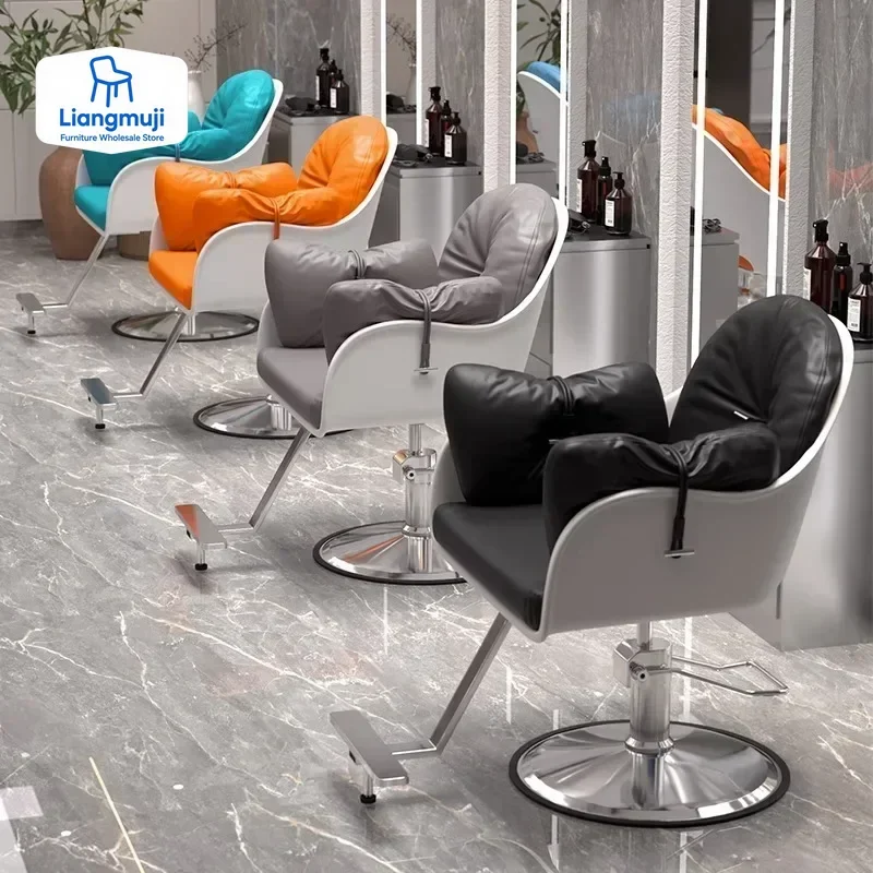 

Desk Chairs Barber Chair Aesthetics Beauty Salon Styling Foldable Living Room Pink Hair Stylist Auxiliary Cart Hairdresser Spa