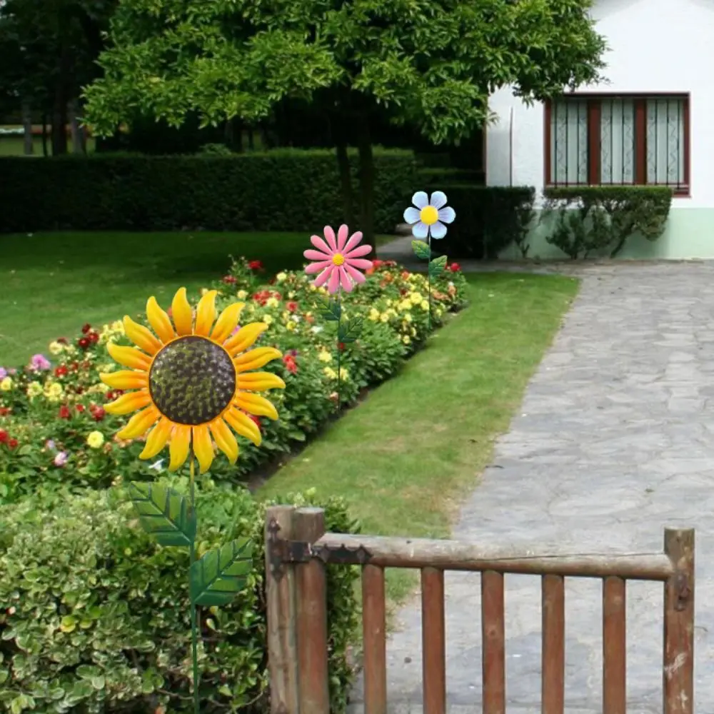 

3Pcs Realistic Iron Art Flower Garden Stake Ornaments Handmade Cartoon Succulent Plant Card Unique Metal Flower Ornament Lawn