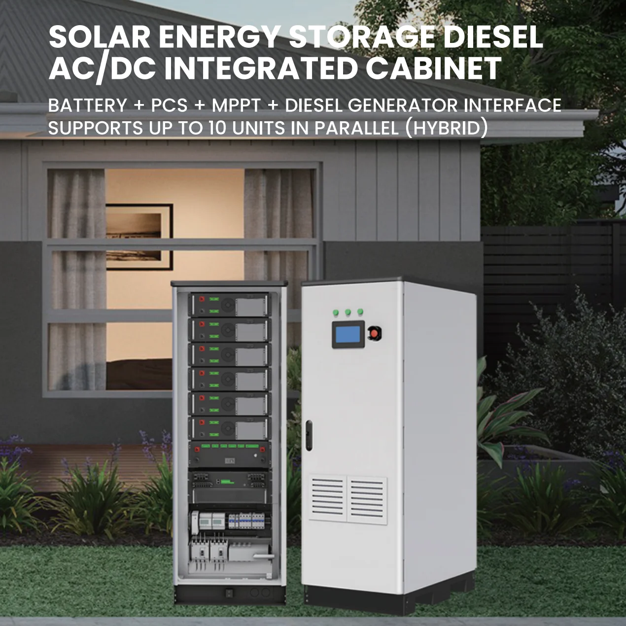 Integrated 215KWH Solar System 100KW On-Grid Off-Grid Residential Commercial Photovoltaic Energy Storage Lifepo4 Single Power