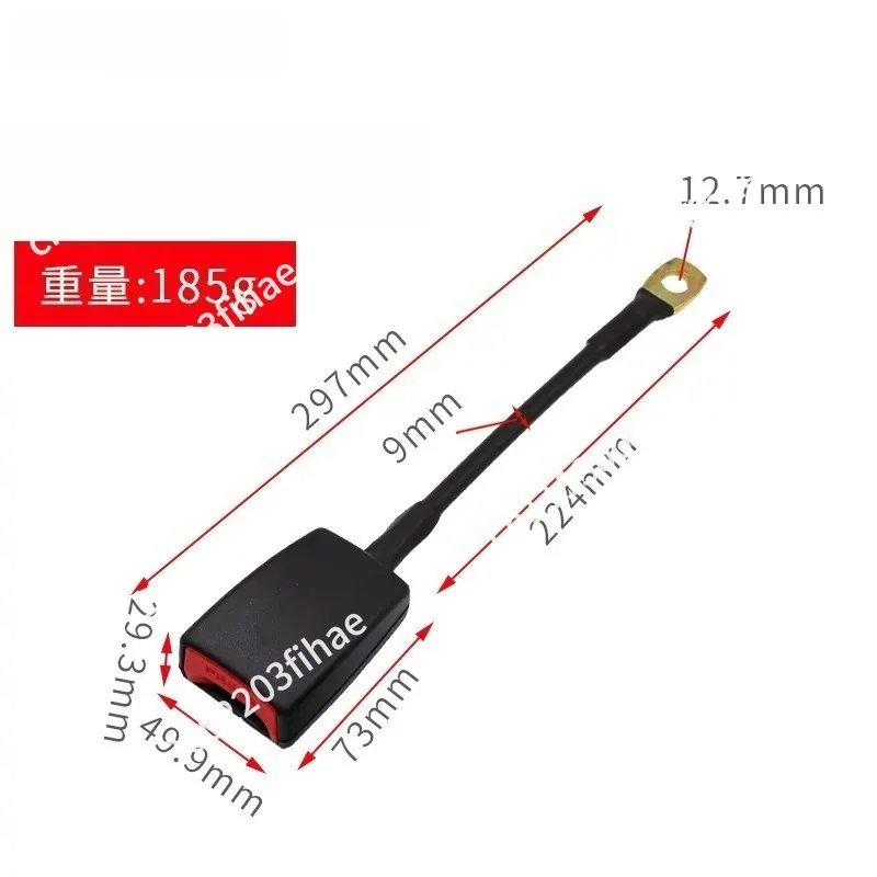 Closed universal three-point car seat belt assembly front and rear seats are equipped with modified seat belt accessories