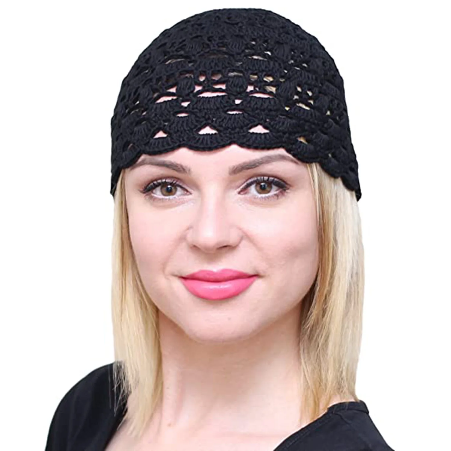 Women Summer Autumn Beanie Boho Style Hollow Crochet Handmade Skullies Hats