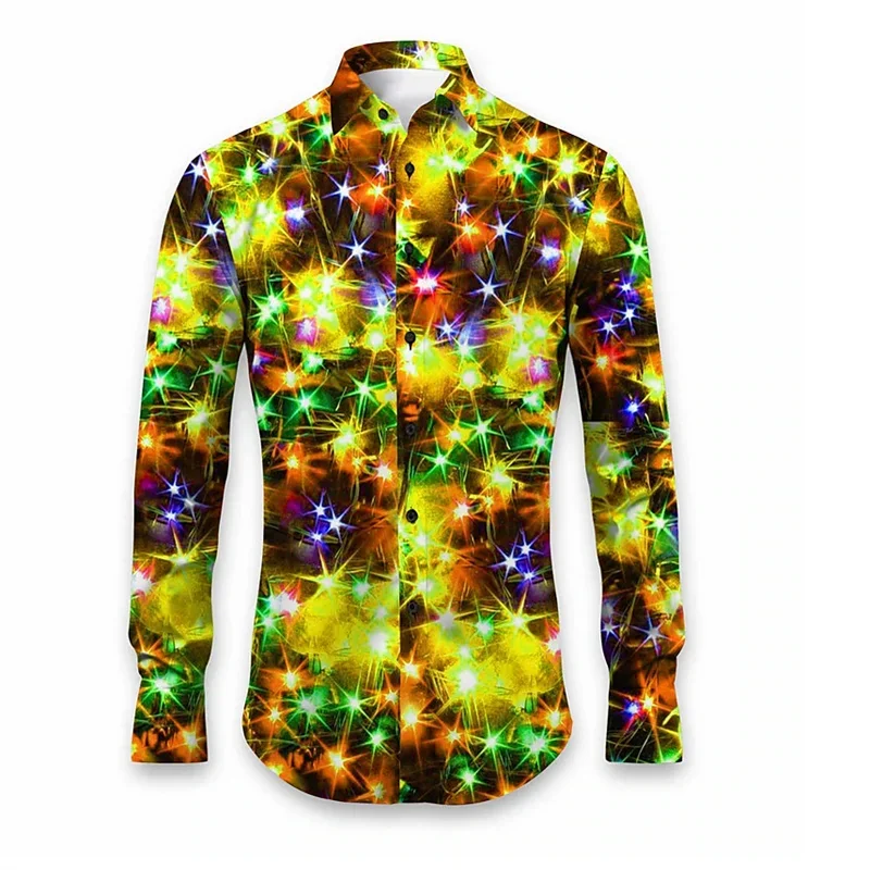 2024 New fashion trend Dazzling star print Comfortable and elegant clothing long sleeve shirt