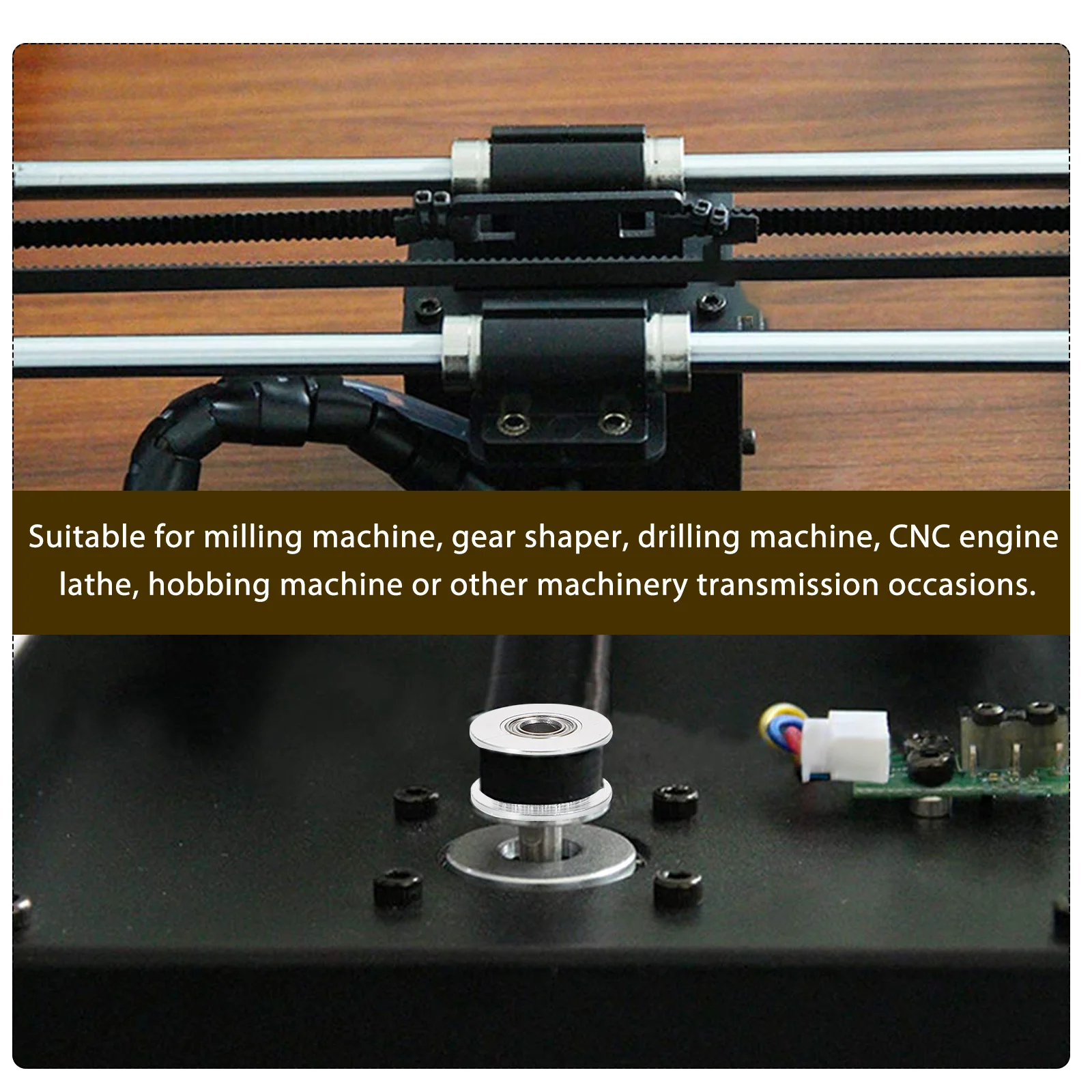 

5 PCS 3D Printer Synchronization Wheel Printers Belt Pulley Mechanical Silver Timing