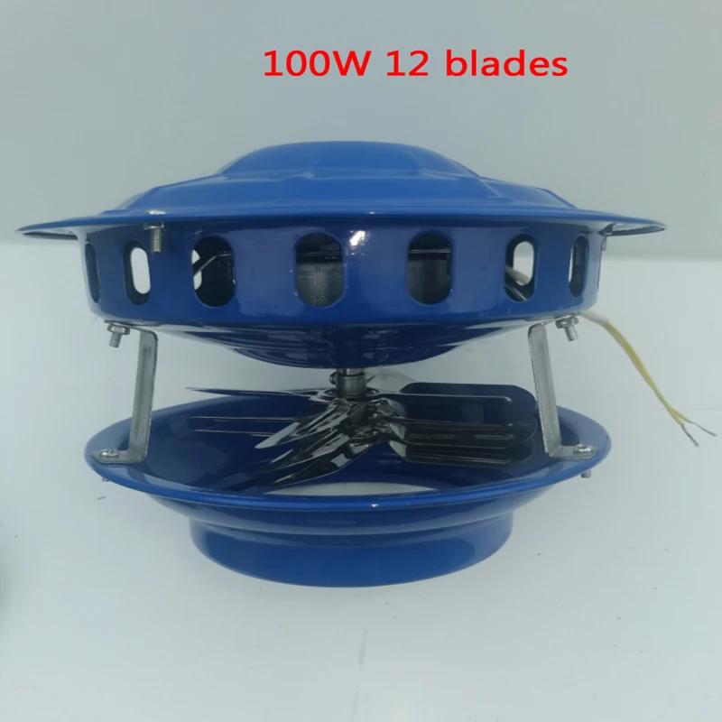 100W Civil Chimney Induced Draft Fan Chimney Exhaust Fan Household Smoking Machine Boiler 100W Cast Iron Home Cottage Stove
