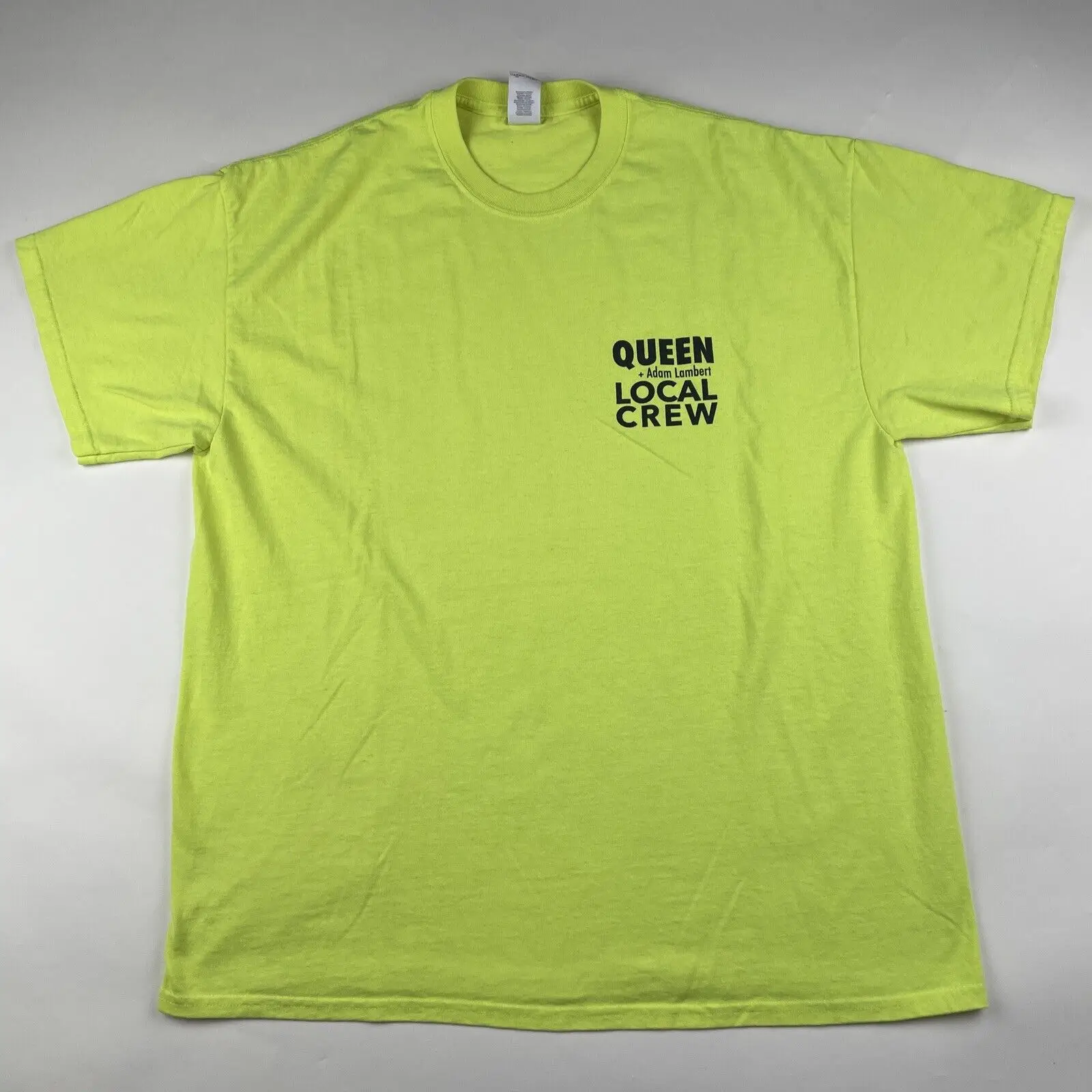 Queen Adam Lambert Local Crew 2017 Concert Promo T Shirt Xl Yellow