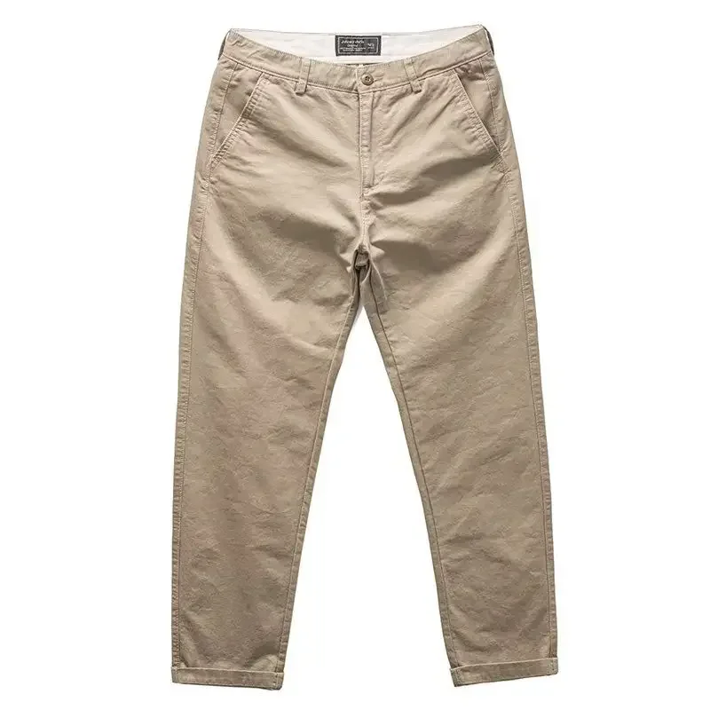 

2023 New Cityboy Style Loose Casual Pants Men Cotton Korean Solid Color Fashion Trousers Classic Chinos Cargo Pants Male H34