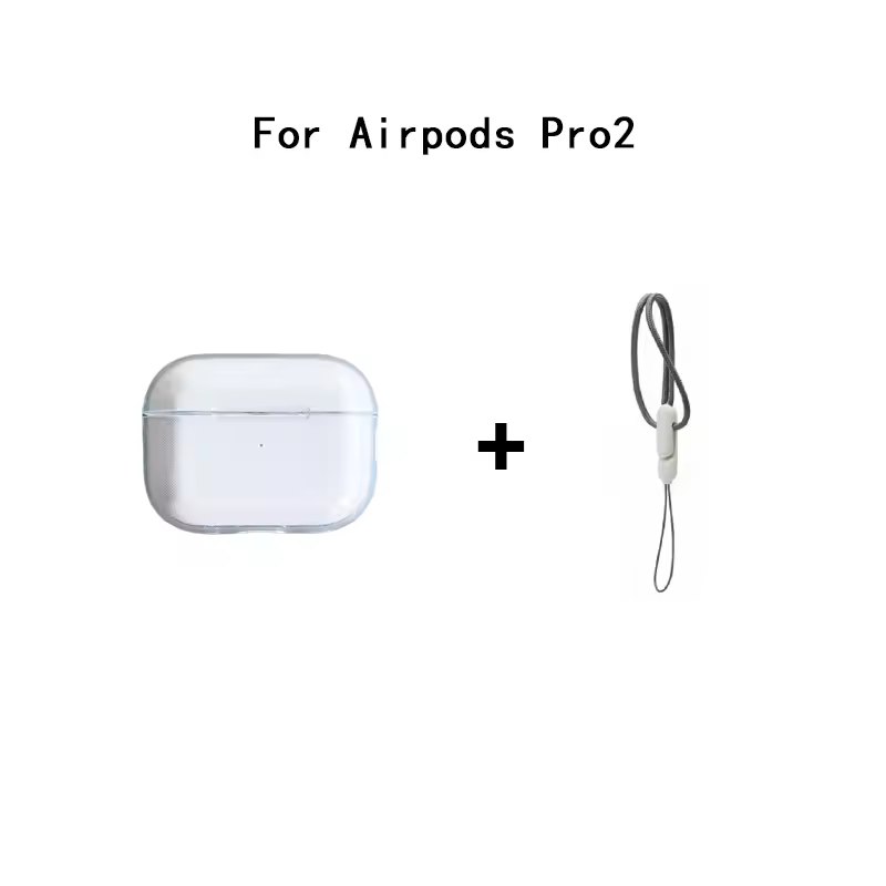 Clear Soft TPU Earphone Case for Airpods 4 3 2 1 Pro Pro2 Pro 3 Shockproof with Lanyard Strap for Airpods 4 Charging Case Cover - Image 8