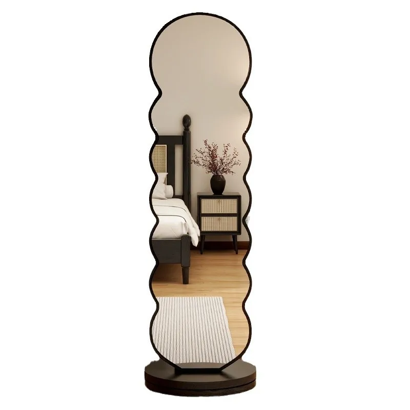 

Rotating full-length mirror full body floor-to-ceiling household bedroom coat rack mirror integrated vertical rotatable
