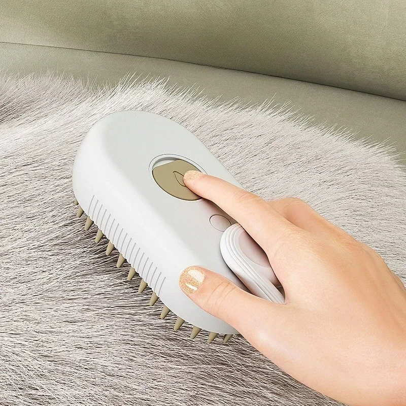 3-in-1 Steam Pet Brush – Massage & Spray, Detangling & De-Shedding for Dogs & Cats, for Teddy/Bichon/Shiba/Corgi/Golden/Labrador