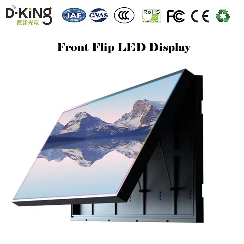 Phone Control Outdoor Wterproof Billboard Flip-up Front Service LED Display P4