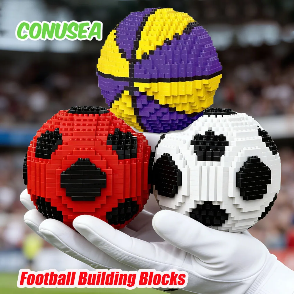 

DIY микрофутбольные строительные блоки футбол баскетбол собранные игрушки креативный подарок на день рождения для любителей спорта настольный декор комнаты