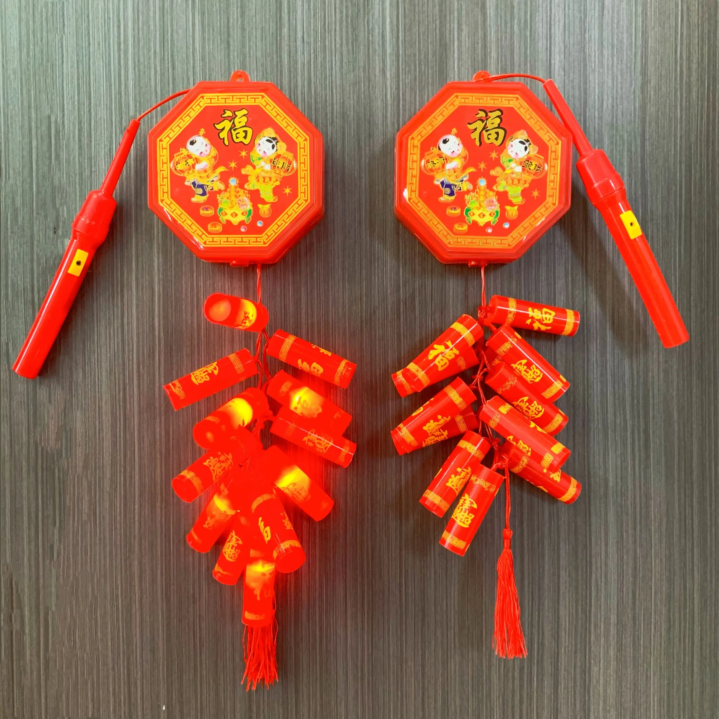 New Year and Spring Festival Children's Handheld Electronic Firecracker Pendant