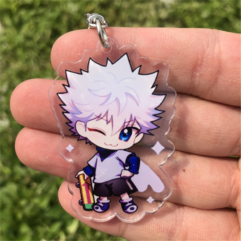 Llavero acrílico de Anime hunter× Hunter GON · FREECSS Killua Zoldyck Kurapika Hisoka Cosplay, colgante, accesorios de utilería, regalo