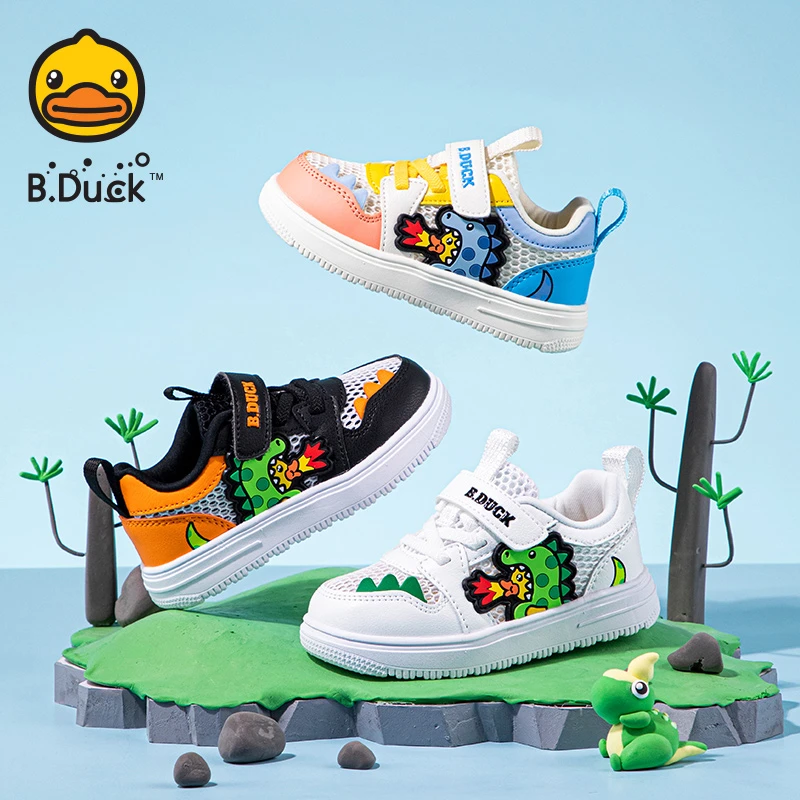 B.Duck Spring Autumn Kid's Casual Shoes Children's Soft Lightweight Sneakers Mesh Breathable Running Shoes