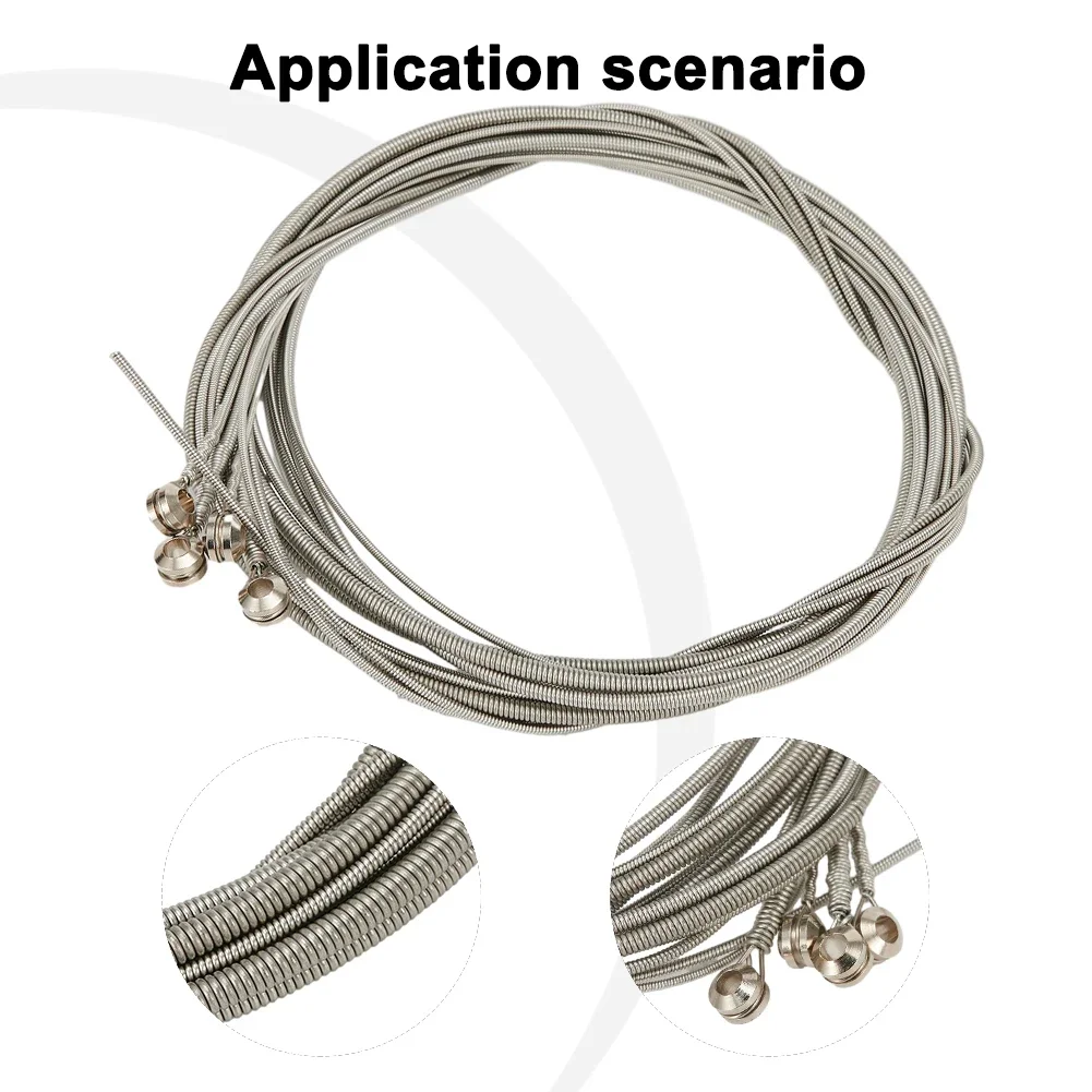 

1Set Bass Strings Steel Cord For 4 Strings 044 057 079 100 Silver Electric Bass Replacement Accessories Guitar Parts 47.2in