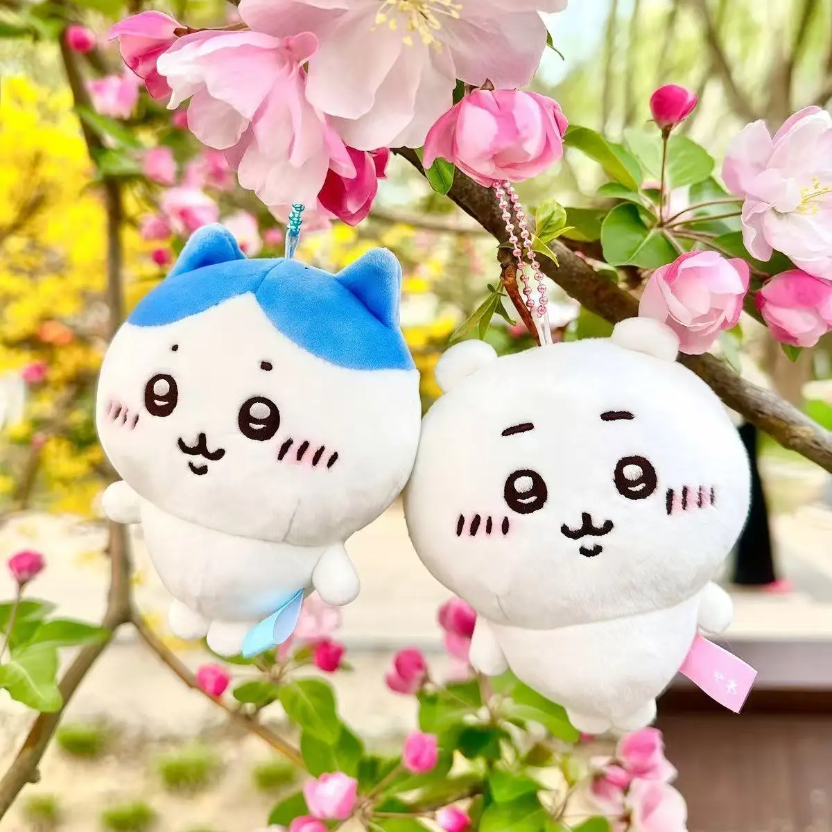 3PCS/SET Chiikawa Cartoon Usagi Hachiware Usachi Soft KAWAII Plush Doll Keychain Pendant Toy - Pajama Theme Gift in Stock