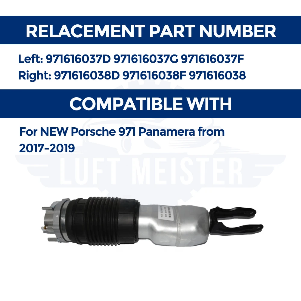 LUFT MEISTER Автоматическая стойка передней пневматической подвески 971616037 Д 971616037 Г 971616037 F для НОВОГО Porsche 971 Panamera с 2017-2019 гг.