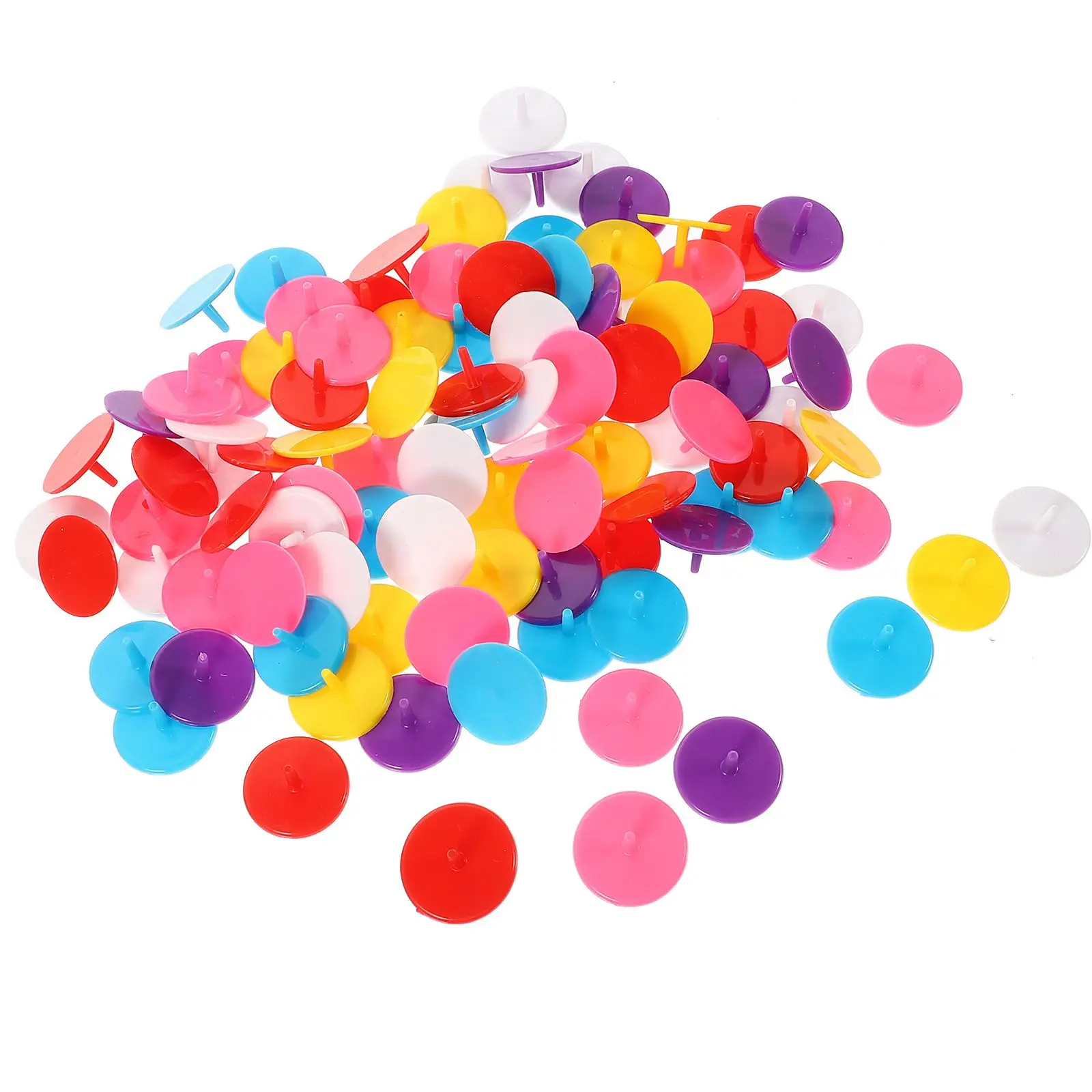 100pcs Golf Ball Markers Lightweight Plastic Golf Positioning Tools for Men with Long Service Life Stable Trajectory