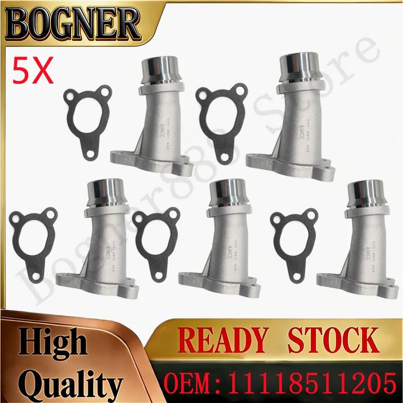 

5 шт. алюминиевых соединителей для охлаждающей жидкости двигателя с прокладкой 11118511205 для BMW B38 B48 F35 F20 G38 G12 G01 G15 G20