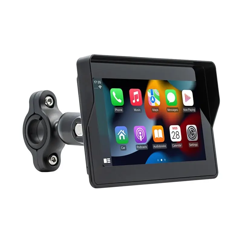 Motorcycle 5Inch Waterproof Navigation Screen Bluetooth Wireless Carplay Android Auto MP5 Player Portable Screen-T48C
