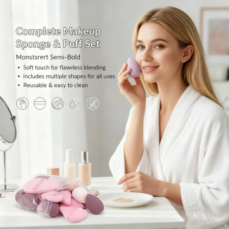 14/20 Stuks Make-Up Spons Cosmetische Blender Schoonheid Ei Foundation Sponzen Bladerdeeg Poederdonsjes Make Up Accessoires Vrouwen Makeup Tools