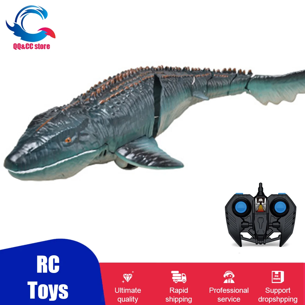 

Rc Boat Fist Simulation Radio Controlled Ship Animal Wireless Electric Boat High-Speed Speedboat Mosasaurus Boat Outdoor Toy Boy