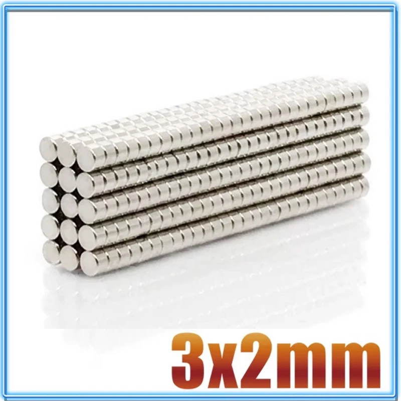 50/200/1000/5000pcs 3x2mm Mini Small Magnet Strong Round Magnets for Craft Diy Office Whiteboard Fridge 3*2 Accessory