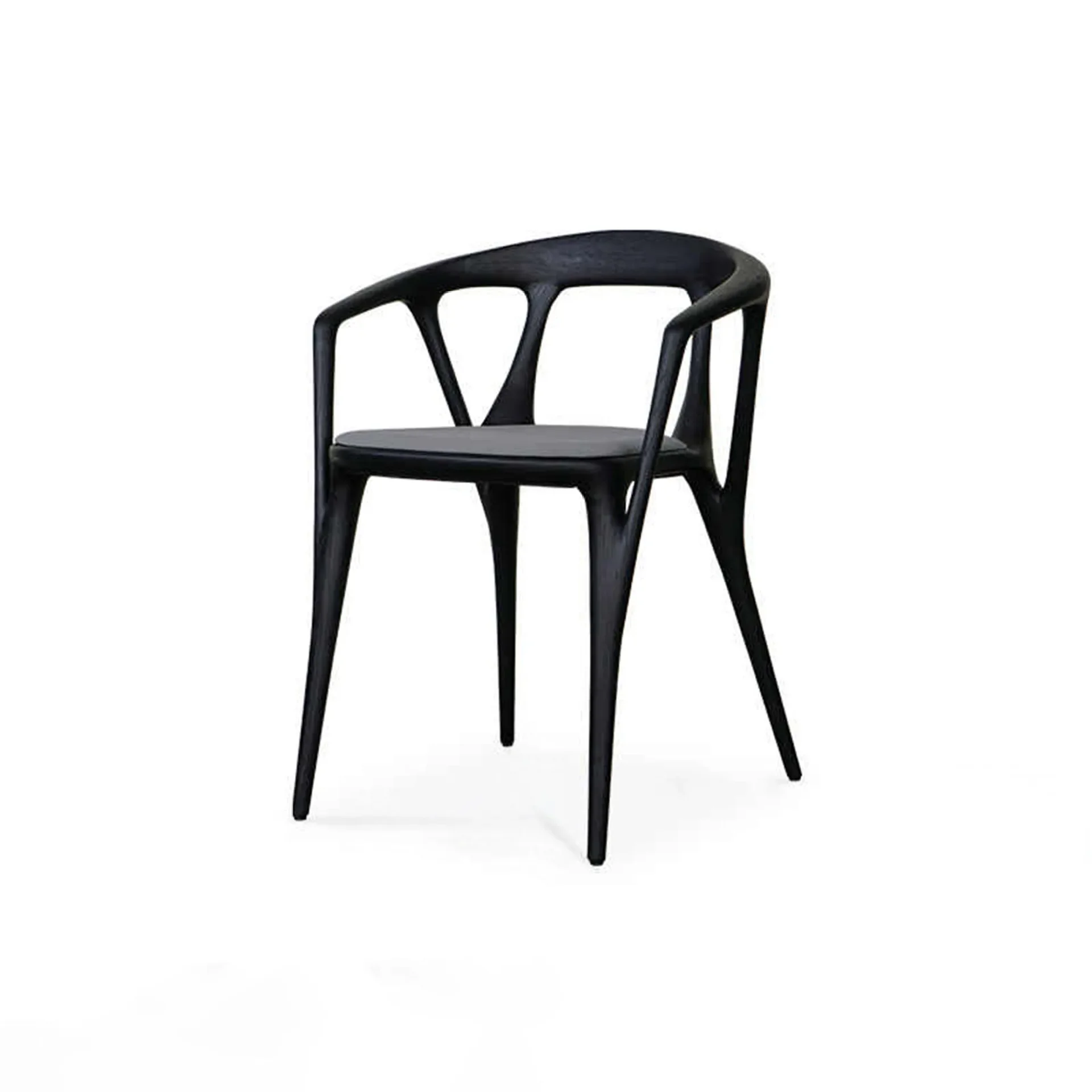 Italian Minimalist Imported Frosted Leather Book Chair Designer with Armrests