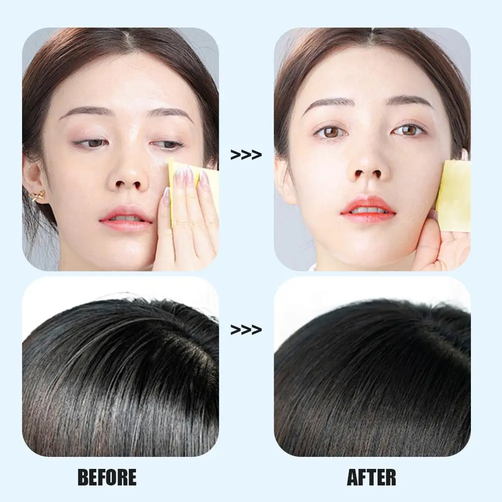 Papier buvard d'huile pour le visage, 100 pièces, avec bouffée de poudre miroir, contrôle de l'huile, absorption d'huile, nettoyage du visage, outils de maquillage de beauté, accessoires