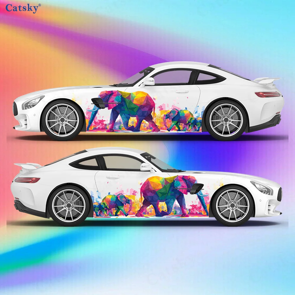 

Color Block Group Portrait Car Vinyl Wraps Decal Self-adhesive PVC Sticker Suitable for Trucks SUV Decoration Auto Accessories