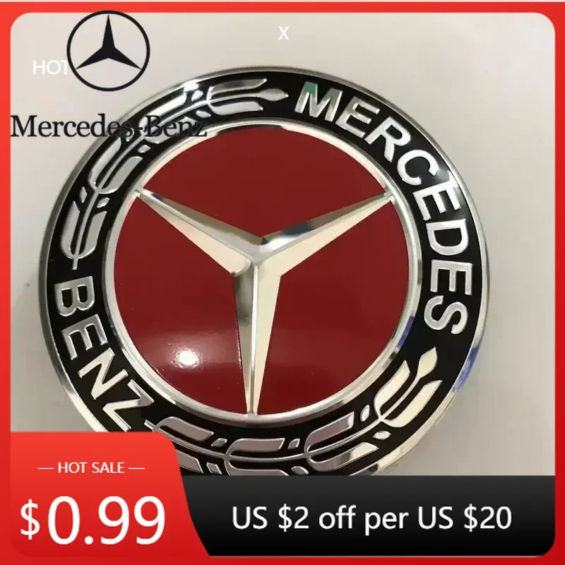 

Car Sticker 4PCS/Set 75mm Universal Mercedes-Benz 75mm Black and Silver AMG Hubcap Center Cap Upgrade Wheel Hub Cover