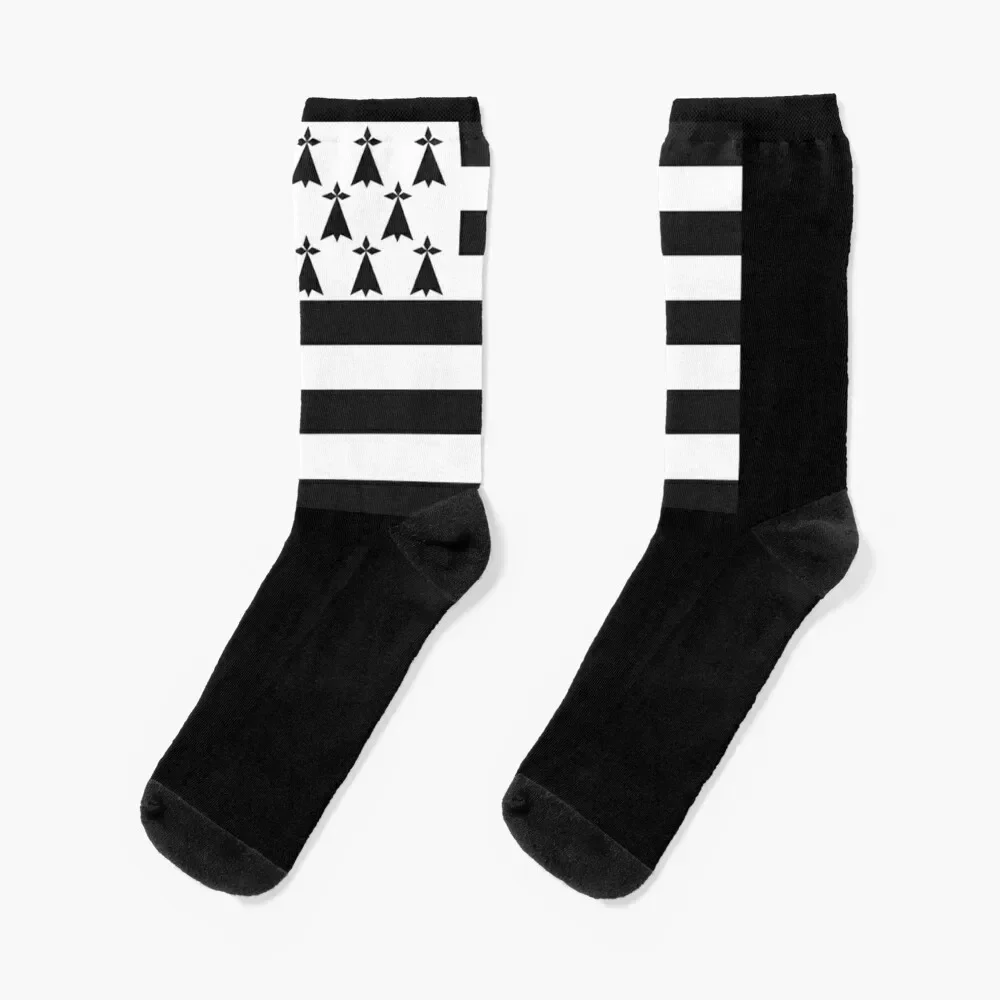 

Flag of Brittany Drapeau Breton Gwenn-ha-du Ermine black and White HD HIGH QUALITY ONLINE STORE Clas Socks