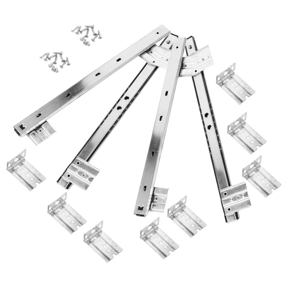 

1 Set Durable Keyboard Tray Slides Heavy Duty Drawer Guides for Long Lasting Performance