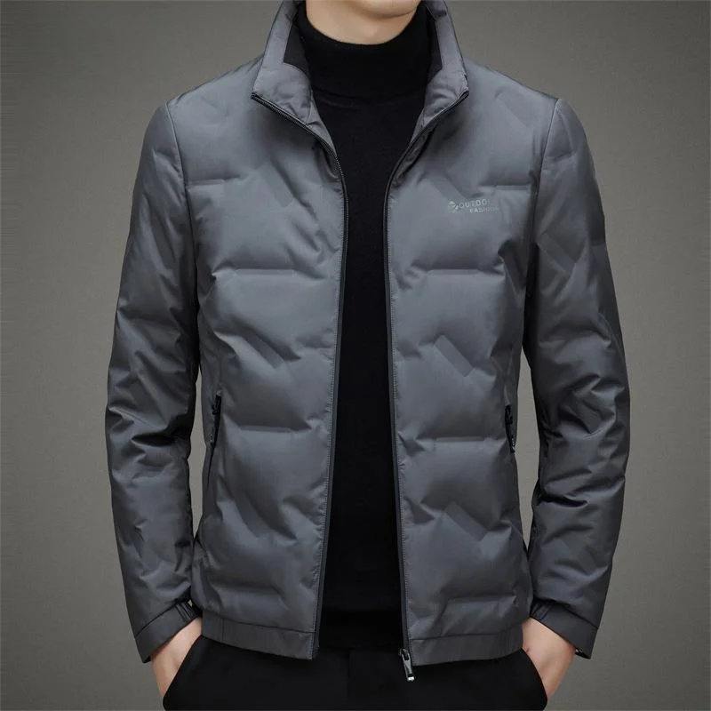 

Lightweight ort Casual Men's down Jaet 2024 Autumn Winter New Sle Jiangsu Special Leather Faion Urban Daily Wear