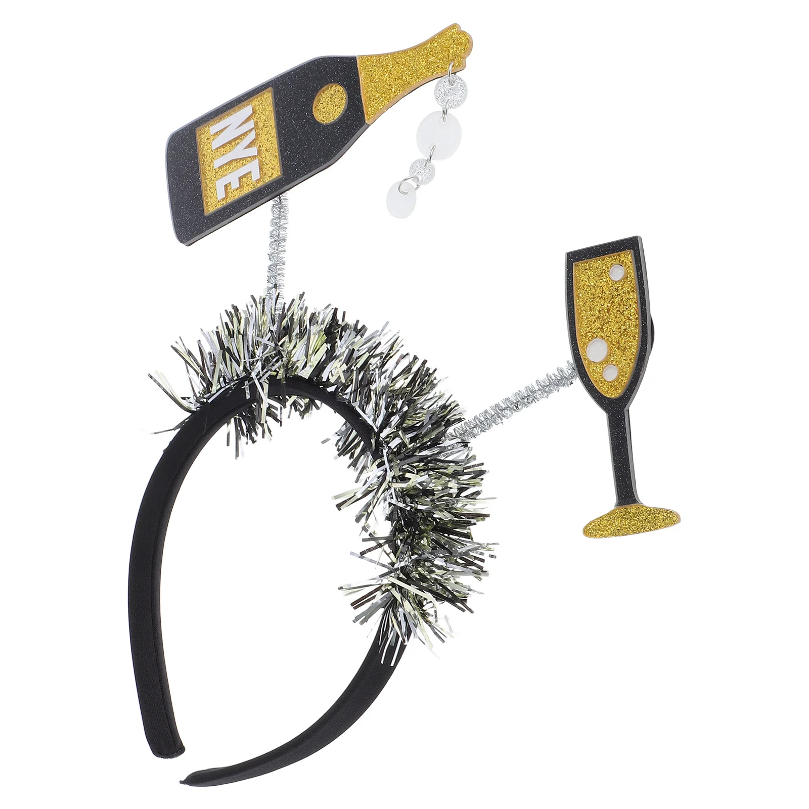 

Wine Bottle Headband New Year Party Headband Holiday Essential Fun Headwrap for New Year Eve Party Decorations