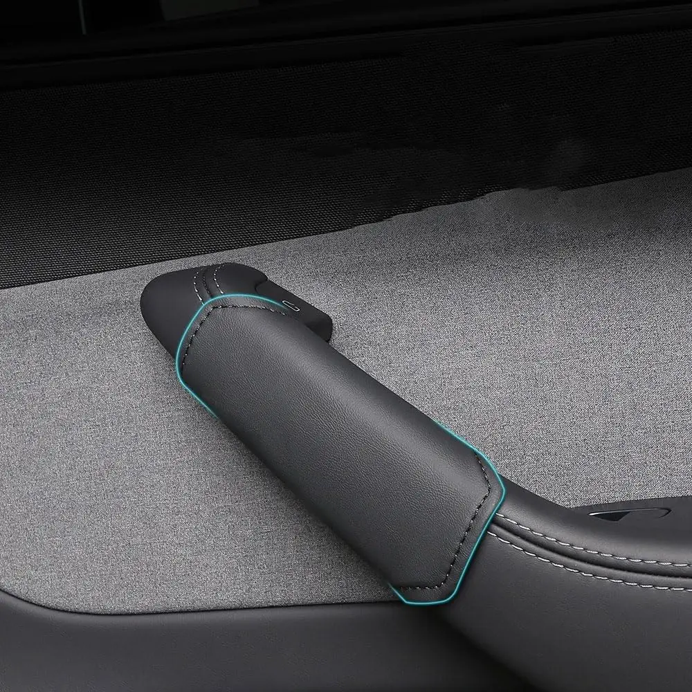Door Inner Handle Protector Cover for Tesla Model 3 Highland 2024-2026 Model Y Juniper 2025-2026 Door Handle Leather Gloves